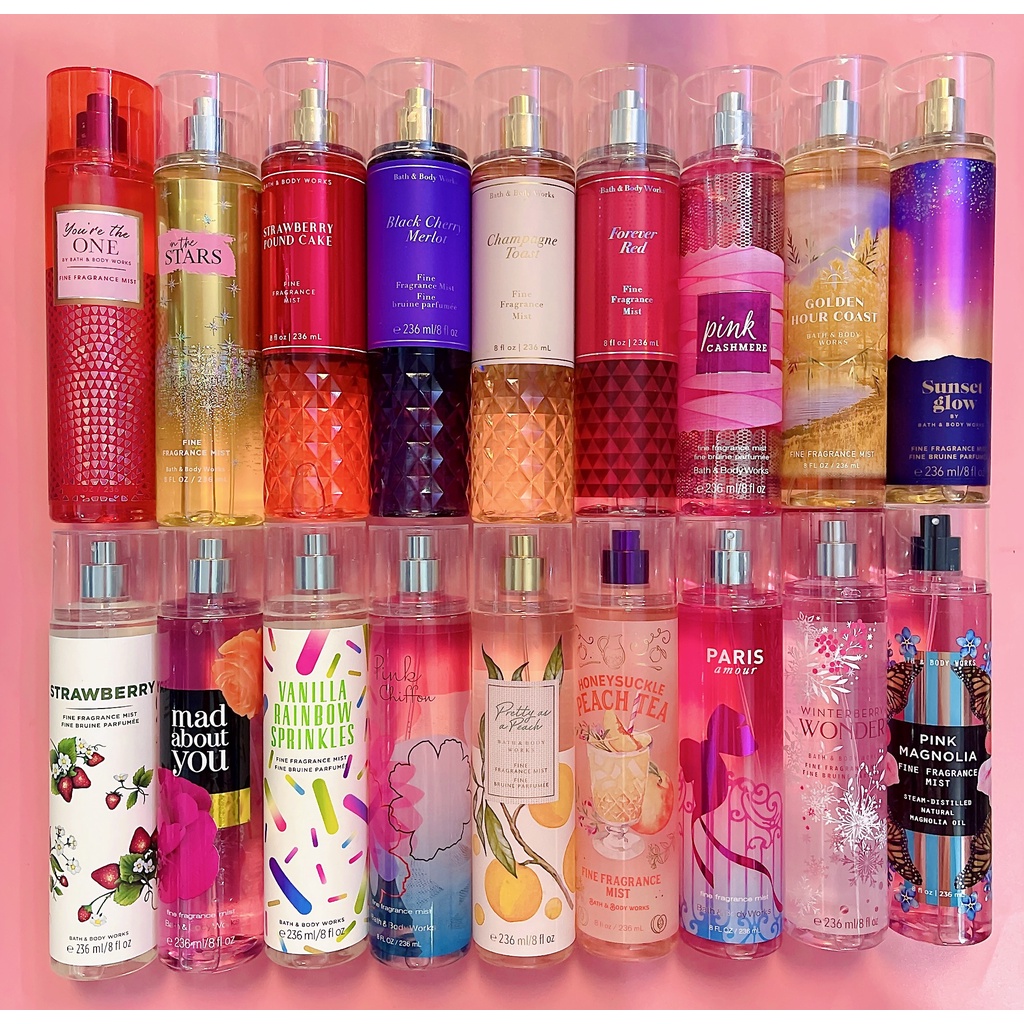Xịt thơm body mist bath and body works chai cao 236ml cực thơm dai bbw