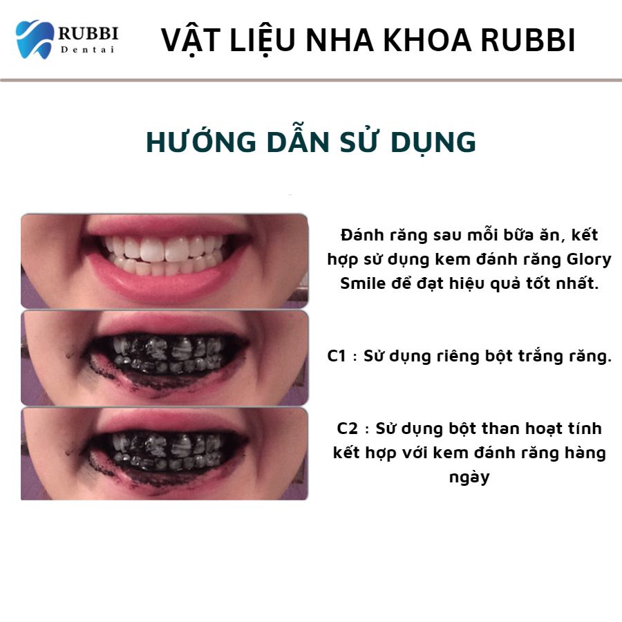 Bột than tre hoạt tính trắng sáng răng thơm miệng chính hãng GLORY SMILE – Vệ sinh chăm sóc răng miệng tại nhà