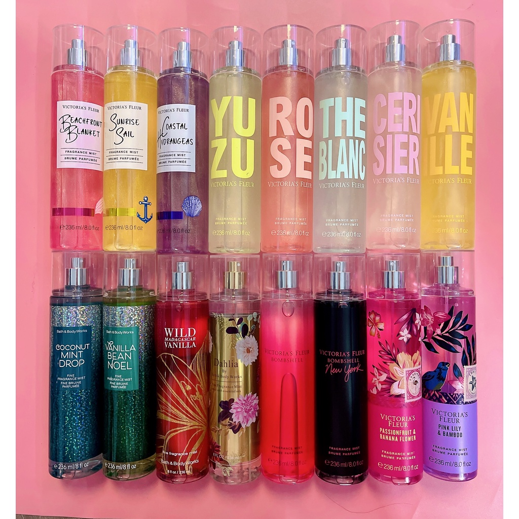 Xịt thơm body mist bath and body works chai cao 236ml cực thơm dai bbw