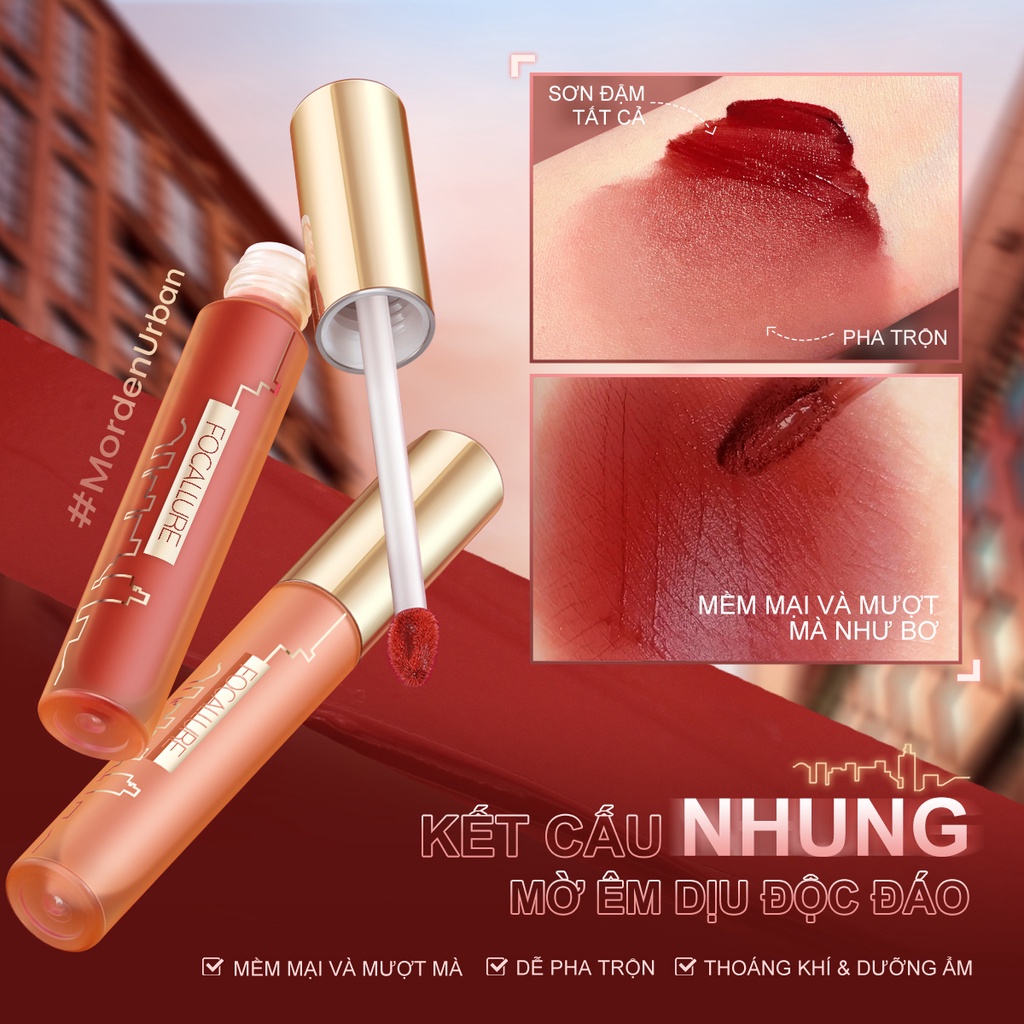 Focallure Son Nhung Lì Dưỡng Ẩm Lâu Trôi Mềm Mịn Cấp Ẩm