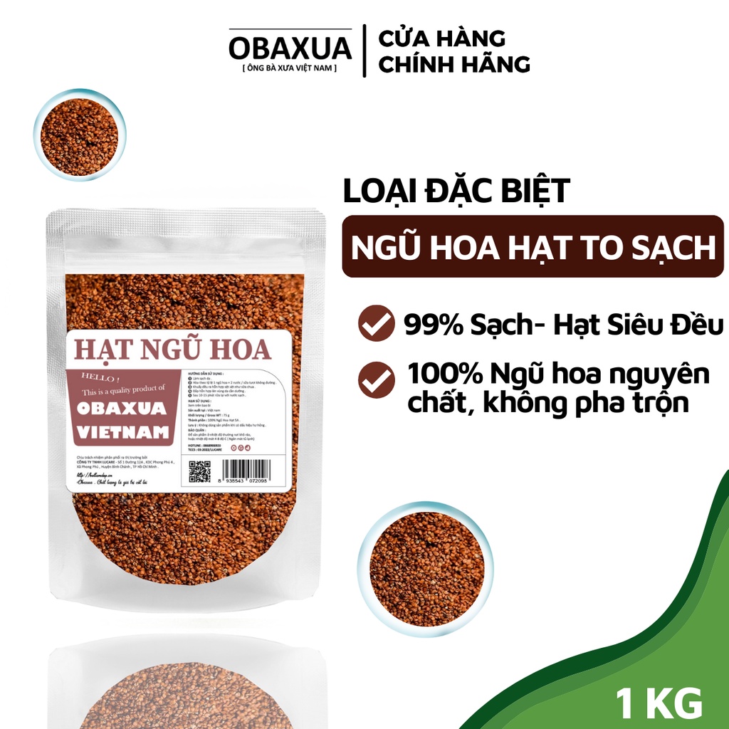 1Kg Ngũ hoa hạt OBAXUA nguyên chất cao cấp loại 1 (hạt đình lịch )