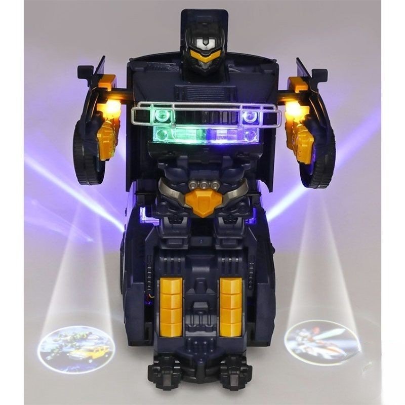 Đồ Chơi Xe Cảnh Sát Biến Hình Robot, Xe Tăng Biến Hình Robot Tự Động Có Đèn Và Nhạc