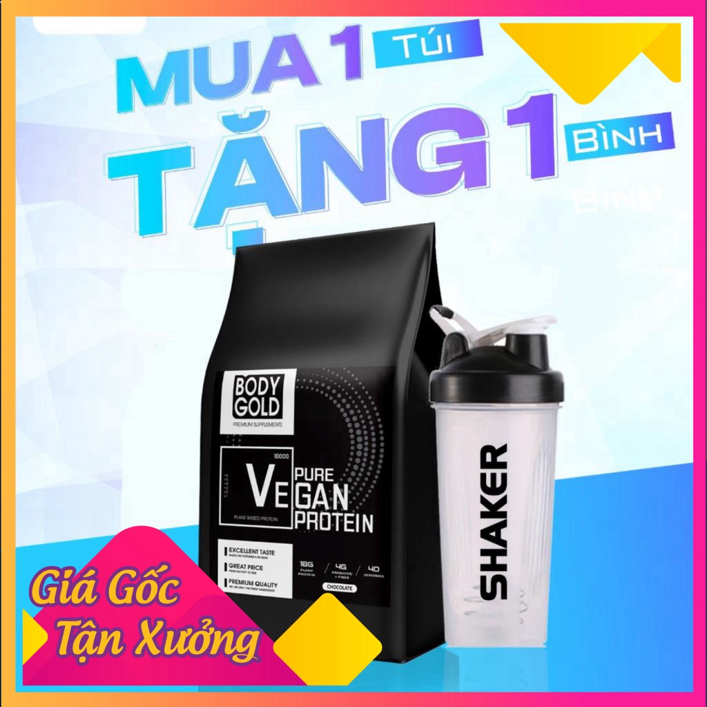 Sữa Tăng Cơ Thực Vật VEGAN PRO BODY GOLD 1Kg – Tặng Bình Lắc