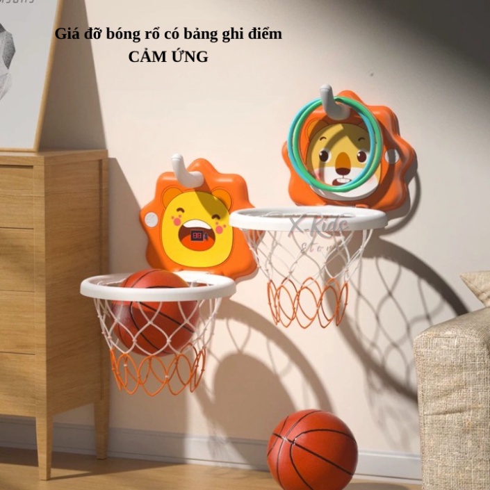 Đồ chơi bóng rổ có bảng chấm điểm cảm ứng – Đồ chơi vận động cho bé giup bé tăng chiều cao
