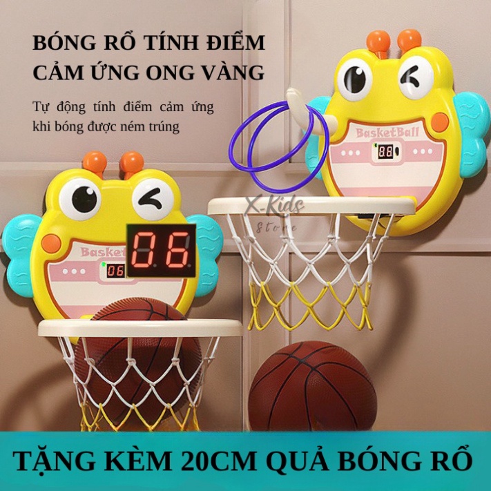 Đồ chơi bóng rổ có bảng chấm điểm cảm ứng – Đồ chơi vận động cho bé giup bé tăng chiều cao