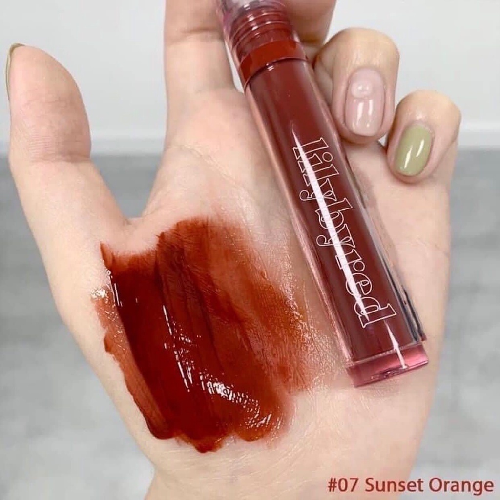 Son Tint Bóng Siêu Lì Lilybyred Glassy Layer Fixing Tint Môi Căng Mọng Burnt Brick Sunset Orange 3.8g – Mibebe