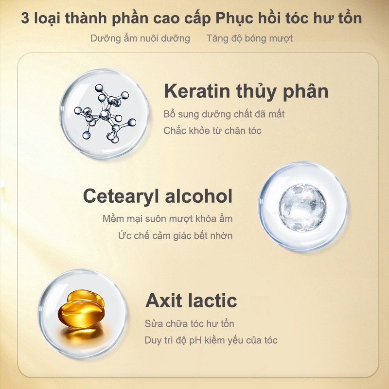 Kem ủ tóc Keratin mặt nạ tóc kem duỗi tóc chăm sóc tóc mềm mượt phục hồi tóc hư tổn  khô dưỡng ẩm trơn mượt 500G