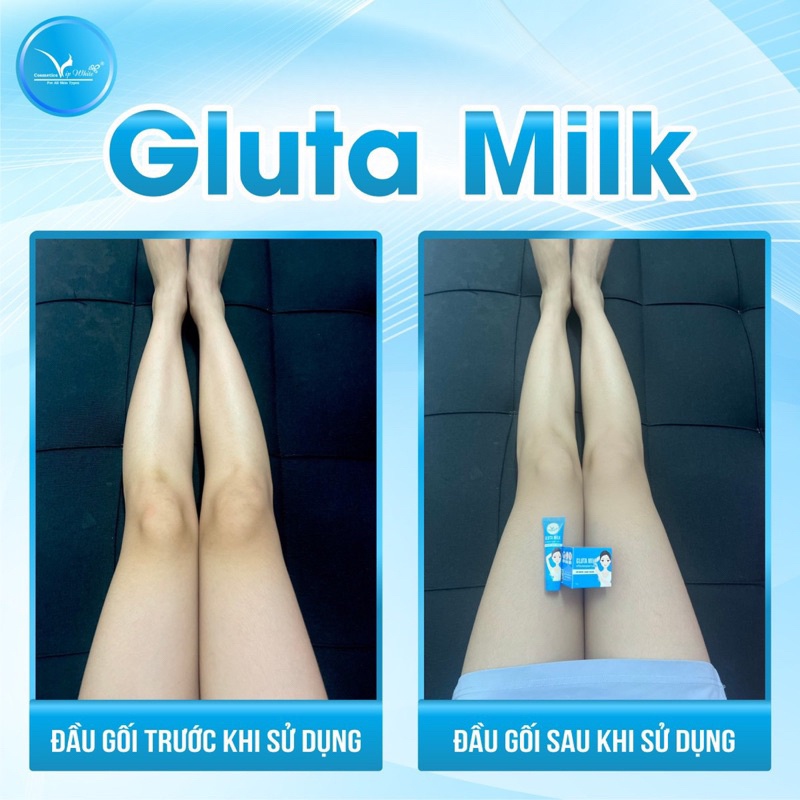 Kem thâm nách Gluta Milk ( Mua 1 hộp tặng 1 xịt hôi nách) kem mờ thâm đầu gối, khủy tay, thâm bẹn- Chính Hãng- 15g