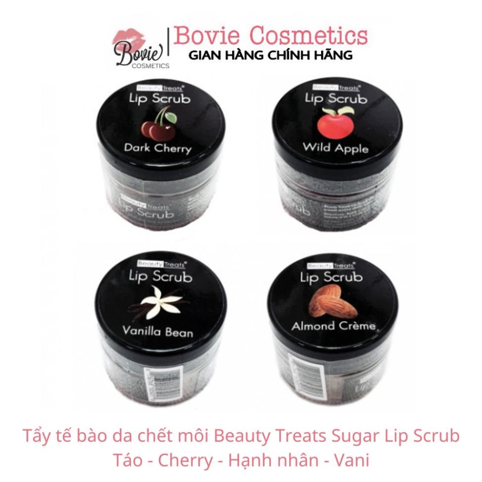 Tẩy tế bào da chết môi Beauty Treats Sugar Lip Scrub Táo – Cherry – Hạnh nhân – Vani – DAISY