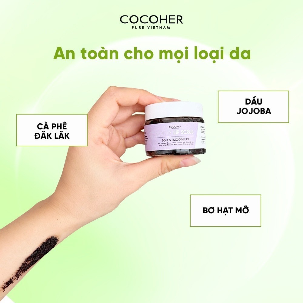 Tẩy Da Chết Cà Phê Cho Môi COCOHER 40g