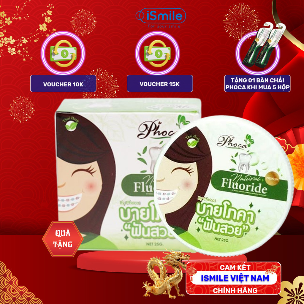 [Giấy Chứng Nhận Chính Hãng] Kem đánh răng Phoca Trắng Răng Thơm Miệng Cho Người Niềng Răng Made in Thái Lan