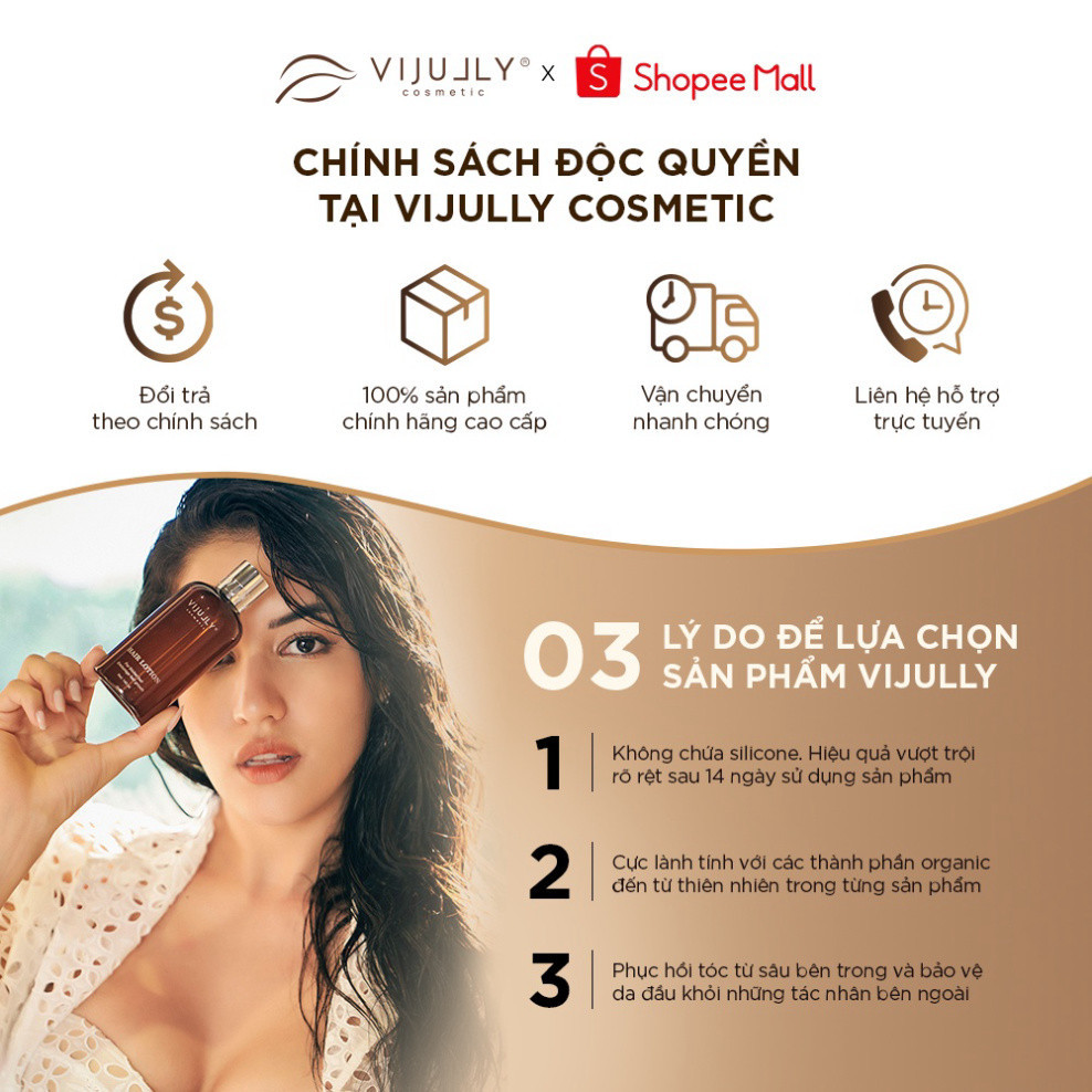 Xịt dưỡng tóc tinh dầu bưởi VIJULLY chai 150 ML [ CHÍNH HÃNG 100% ]