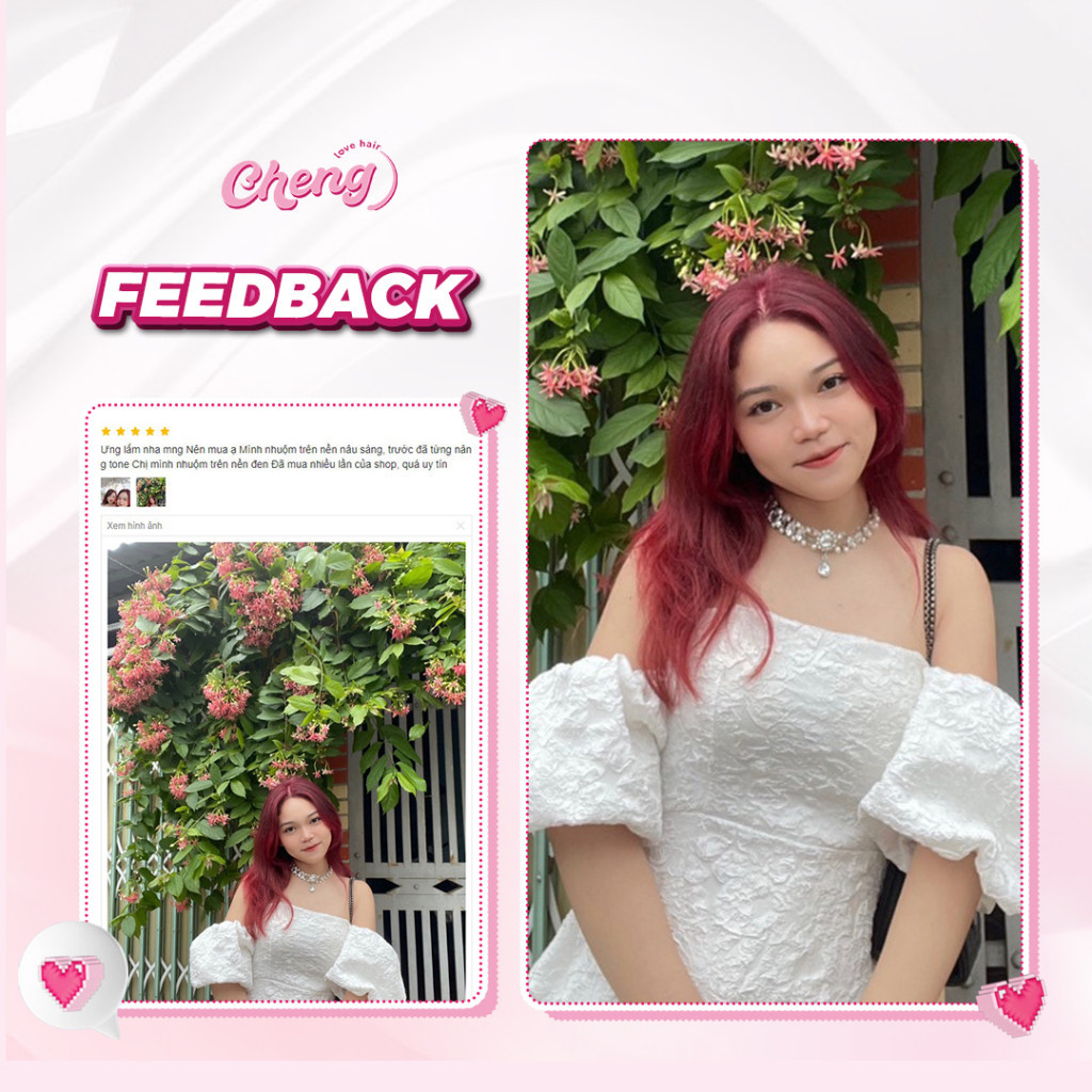 Thuốc Nhuộm Tóc Màu NÂU ĐỎ CHERRY Không Tẩy | Chenglovehair, Chenglovehairs