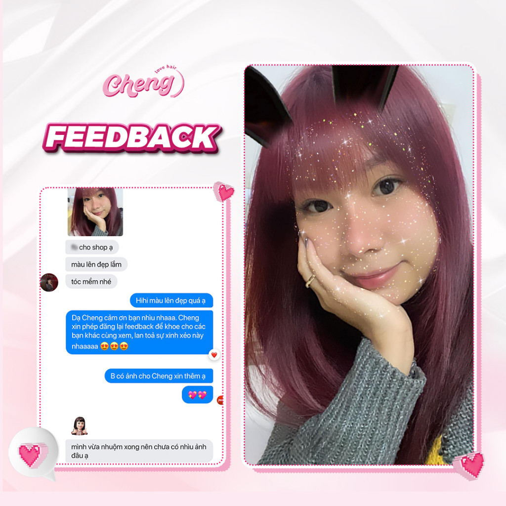 Thuốc Nhuộm Tóc Màu NÂU ĐỎ CHERRY Không Tẩy | Chenglovehair, Chenglovehairs
