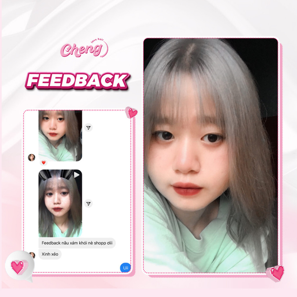 Thuốc nhuộm tóc màu NÂU XÁM KHÓI cần tẩy | Chenglovehairs Chengloveshair Chenglovehair
