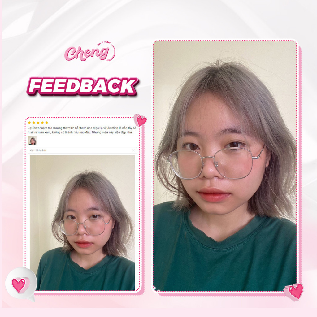 Thuốc nhuộm tóc màu NÂU XÁM KHÓI cần tẩy | Chenglovehairs Chengloveshair Chenglovehair