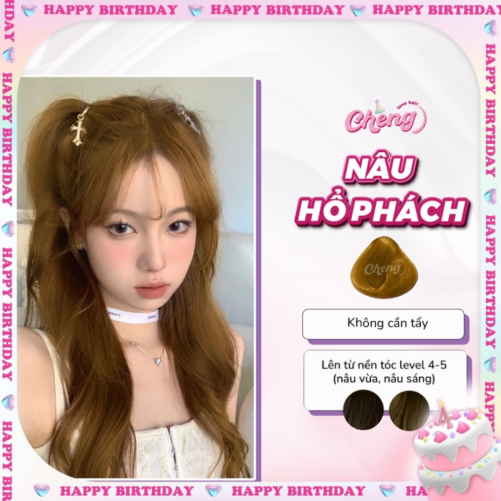Thuốc Nhuộm Tóc Màu NÂU HỔ PHÁCH Không Tẩy | Chenglovehair, Chenglovehairs