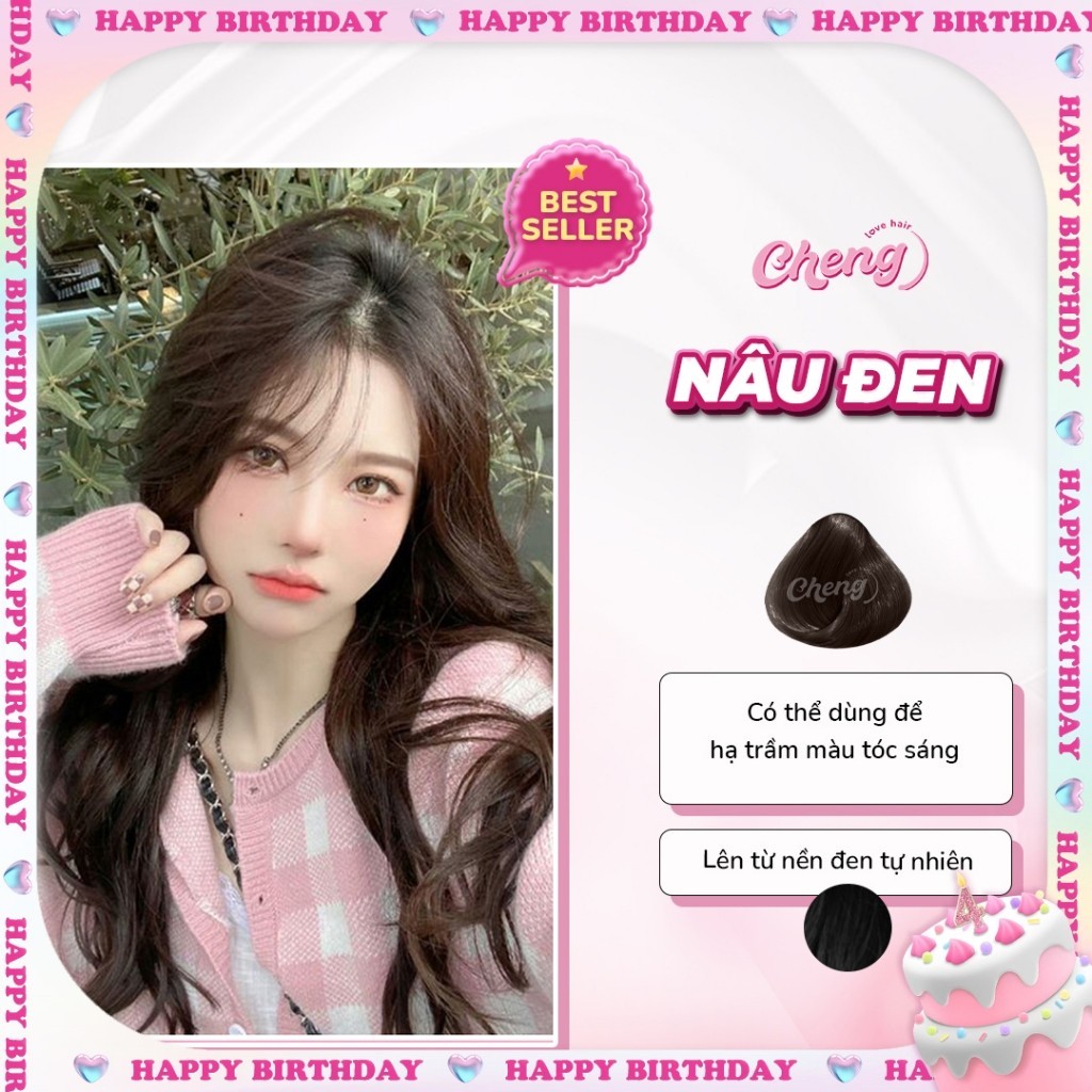 Thuốc Nhuộm Tóc Màu NÂU ĐEN Không Tẩy | Chenglovehair, Chenglovehairs