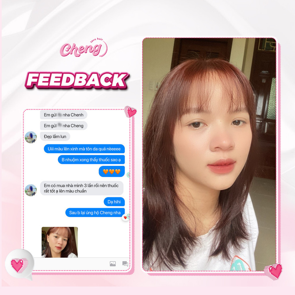 Thuốc Nhuộm Tóc Màu NÂU HỒNG TRÀ Không Tẩy | Chenglovehair, Chenglovehairs