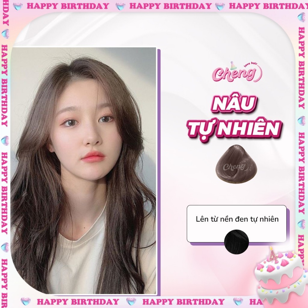 Thuốc Nhuộm Tóc Màu NÂU TỰ NHIÊN Không Tẩy | Chenglovehair, Chenglovehairs