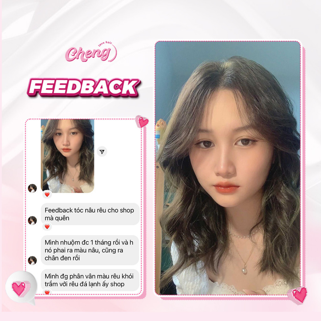 Thuốc Nhuộm Tóc Màu NÂU RÊU Không Tẩy | Chenglovehair, Chenglovehairs