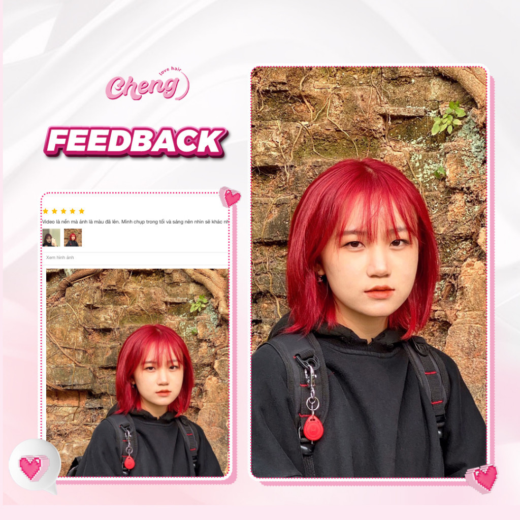Thuốc Nhuộm Tóc Màu ĐỎ LỬA Không Tẩy | Chenglovehair, Chenglovehairs