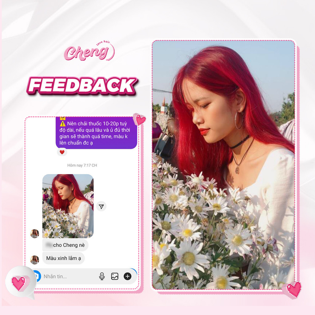 Thuốc Nhuộm Tóc Màu ĐỎ LỬA Không Tẩy | Chenglovehair, Chenglovehairs