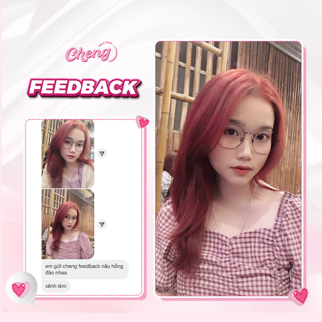 Thuốc Nhuộm Tóc Màu NÂU HỒNG ĐÀO Không Tẩy | Chenglovehair, Chenglovehairs