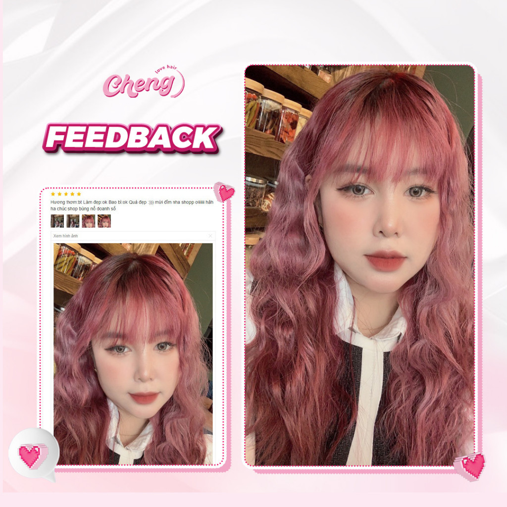 Thuốc Nhuộm Tóc Màu NÂU HỒNG ĐÀO Không Tẩy | Chenglovehair, Chenglovehairs