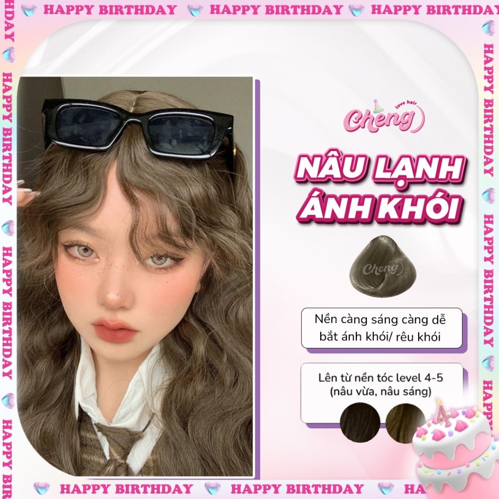 Thuốc Nhuộm Tóc Màu NÂU LẠNH ÁNH KHÓI Không Tẩy | Chenglovehair, Chenglovehairs