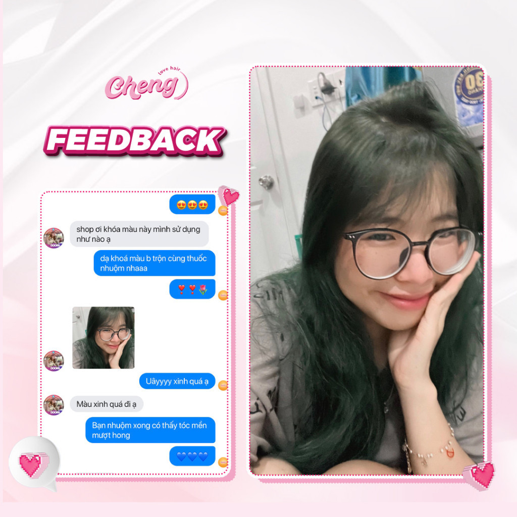 Thuốc nhuộm tóc RÊU KHÓI TRẦM không cần thuốc tẩy tóc Chenglovehairs, Chenglovehair