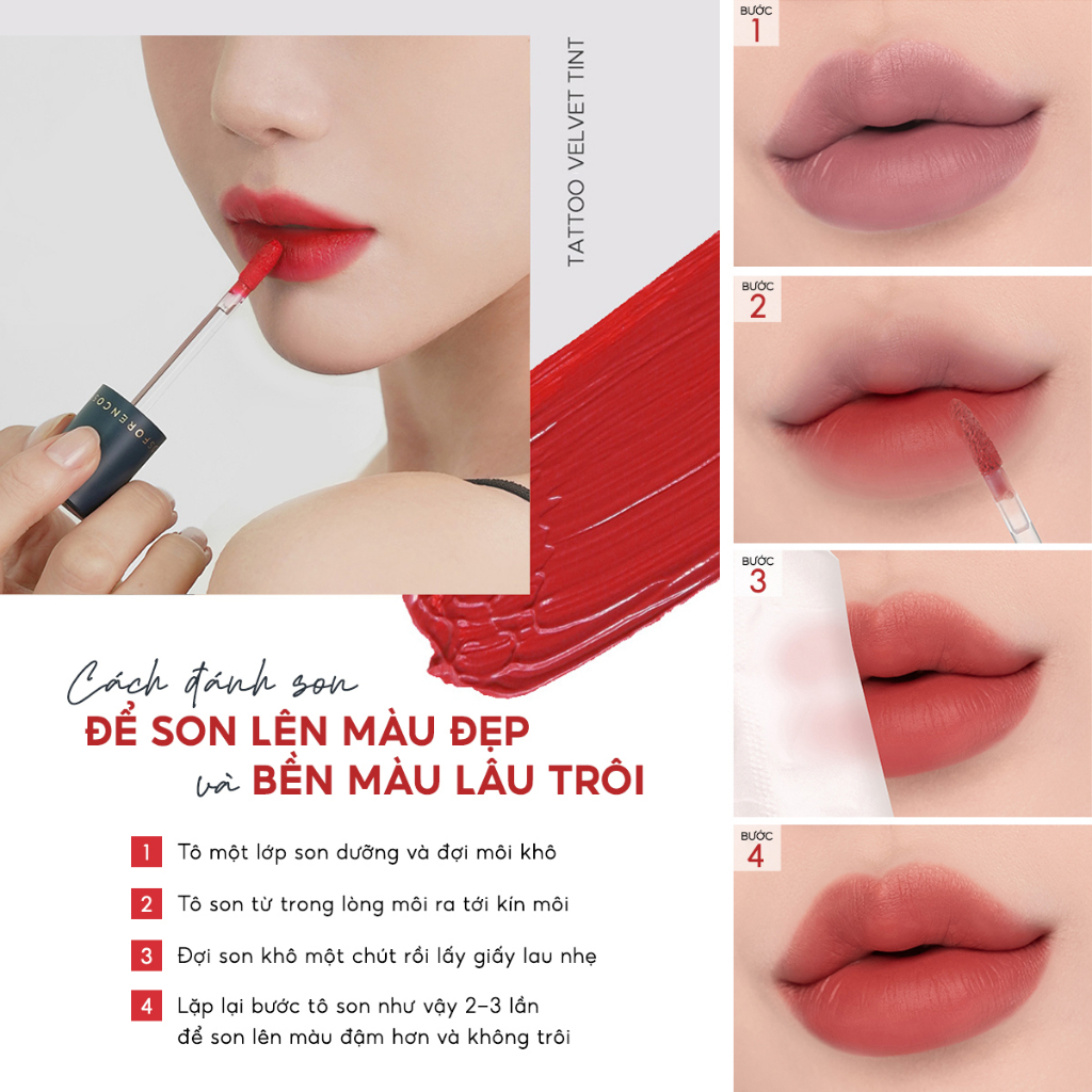 Son Kem Forencos Tattoo Clair Velvet Tint chính hãng