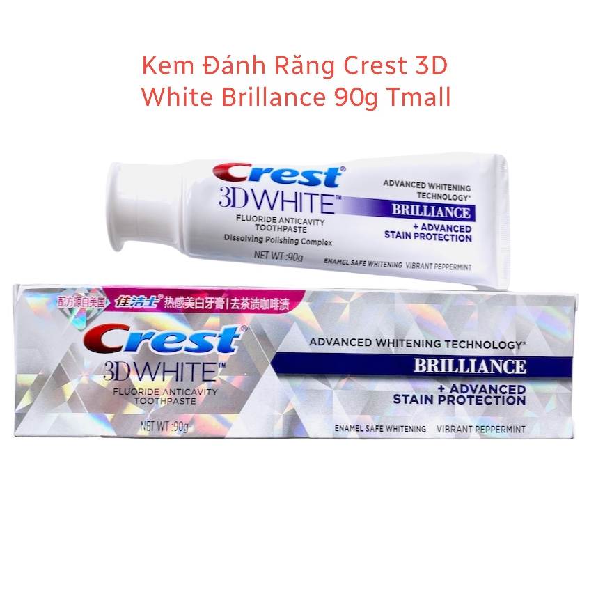 [CÓ SẴN] KEM CREST 3D WHITE 116G – 90G TUÝP LỚN TRẮNG RĂNG VƯỢT TRỘI HÀNG NHẬP TMALL (MẪU TIẾNG TRUNG TRÊN HỘP)