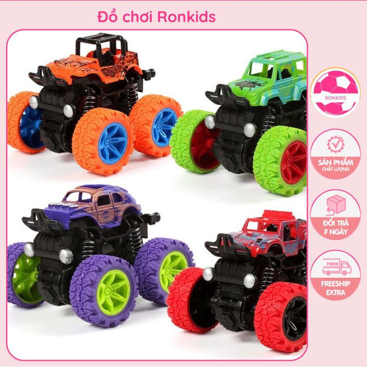 Ô tô đồ chơi địa hình, oto địa hình chạy đà xoay 360 độ có giảm xóc bền bỉ