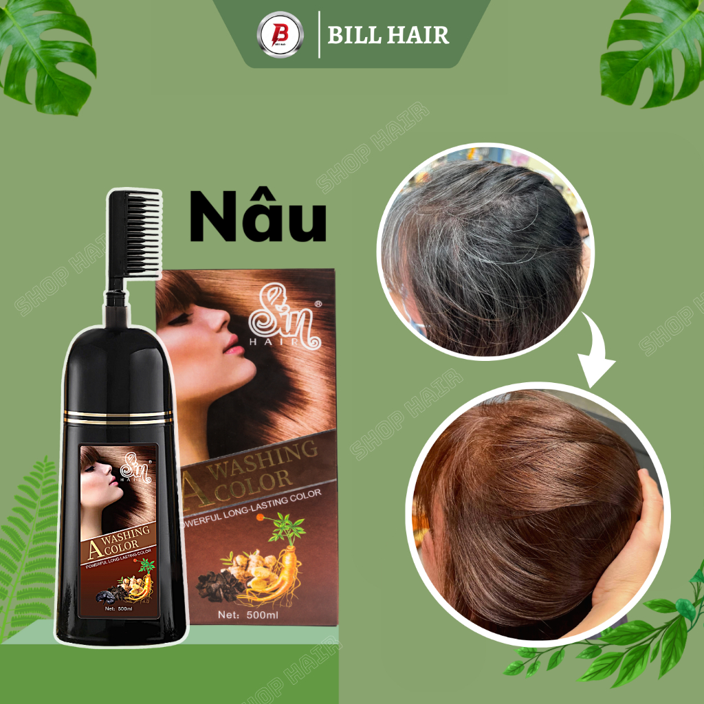 Dầu gội phủ bạc SIN HAIR chính hãng Nhật Bản, thành phần nhân sâm tự nhiên giúp đen tóc, nâu tóc từ lần gội đầu tiên.
