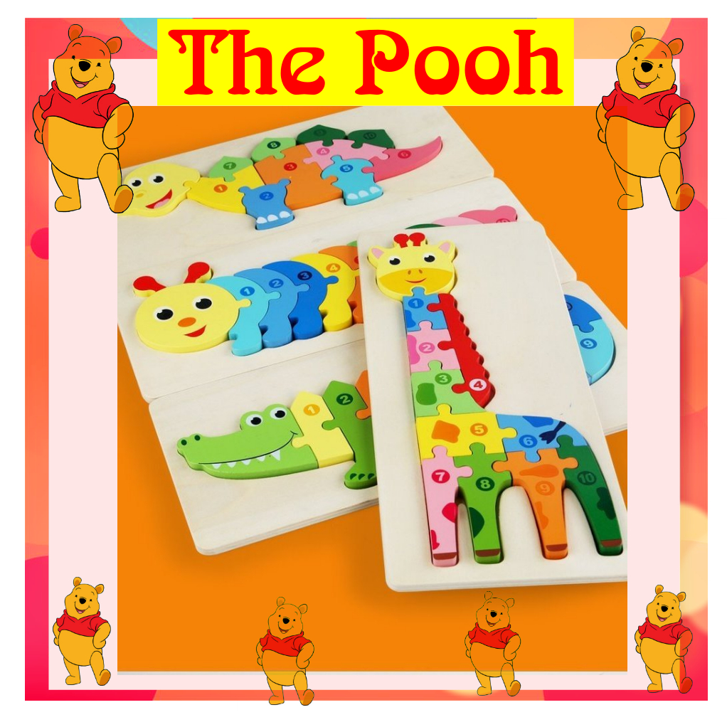 GHÉP HÌNH NỔI THEO SỐ- ĐỒ CHƠI GỖ