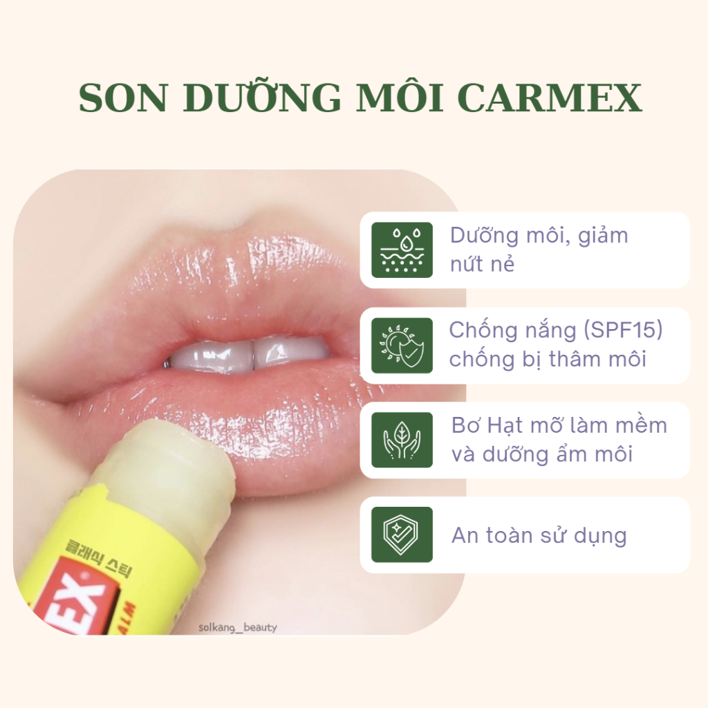 [NHẬP MỸ – AUTH – ĐỦ BILL] Son Dưỡng Môi CARMEX chính hãng nam/nữ, son dưỡng ẩm