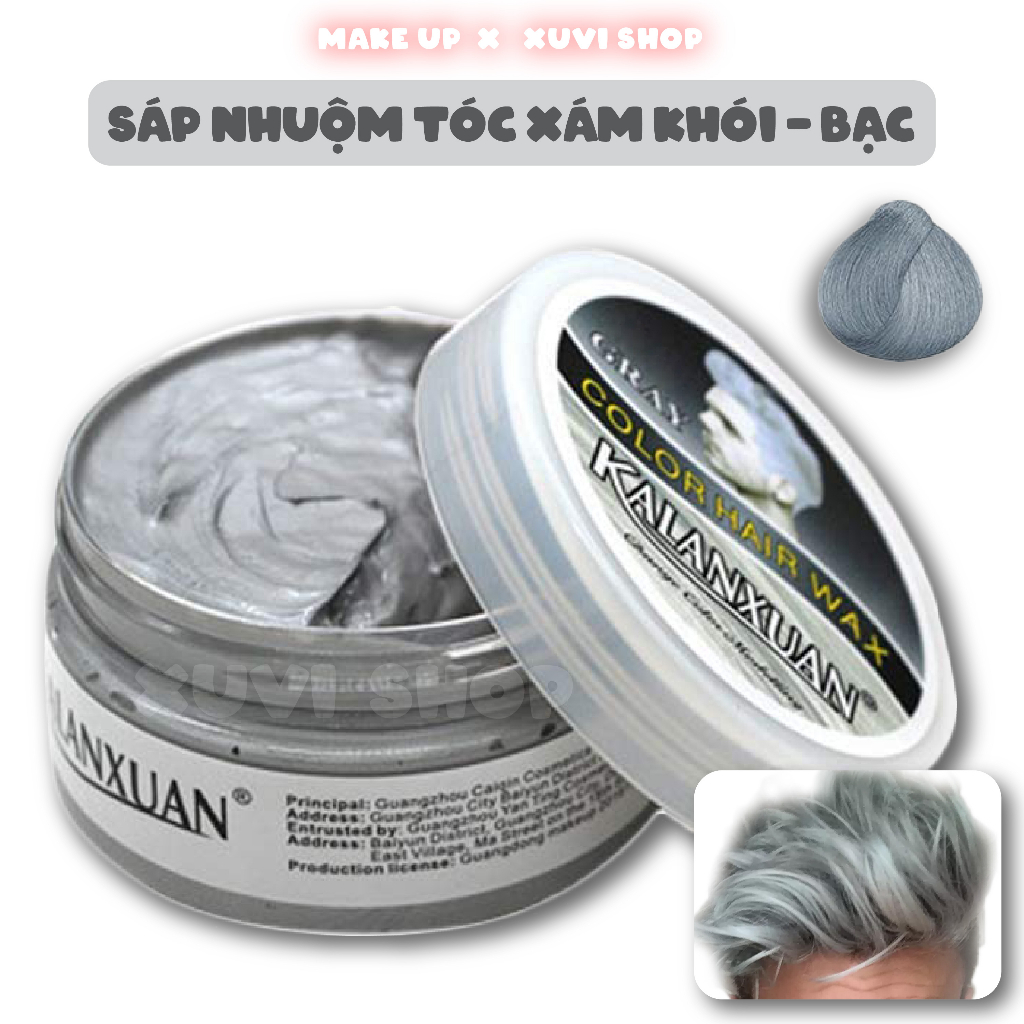 Sáp Vuốt Tóc Đổi Màu Xám Khói I Bạc Nhuộm Tóc Tạm Thời KALANXUAN Wax Đổi Màu Tóc Thời Trang Nam Nữ XUVI SHOP