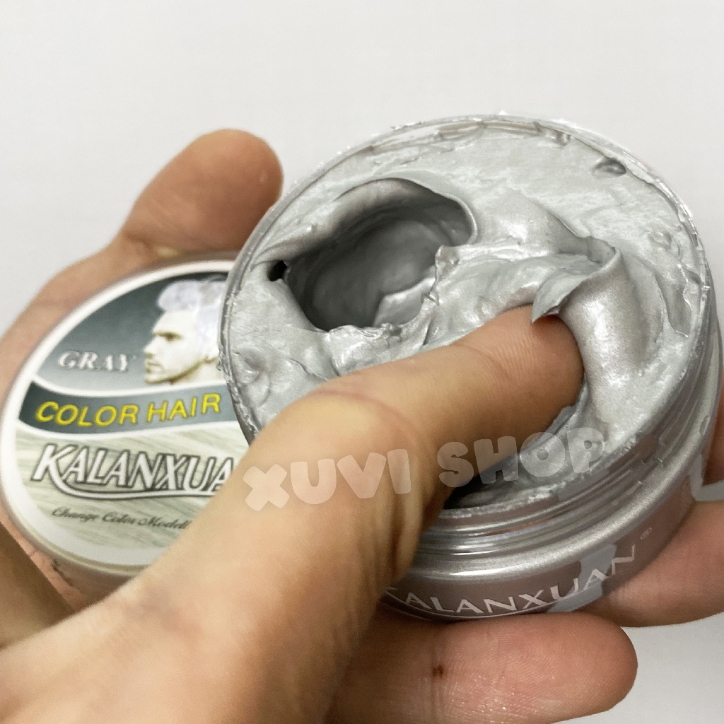 Sáp Vuốt Tóc Đổi Màu Xám Khói I Bạc Nhuộm Tóc Tạm Thời KALANXUAN Wax Đổi Màu Tóc Thời Trang Nam Nữ XUVI SHOP