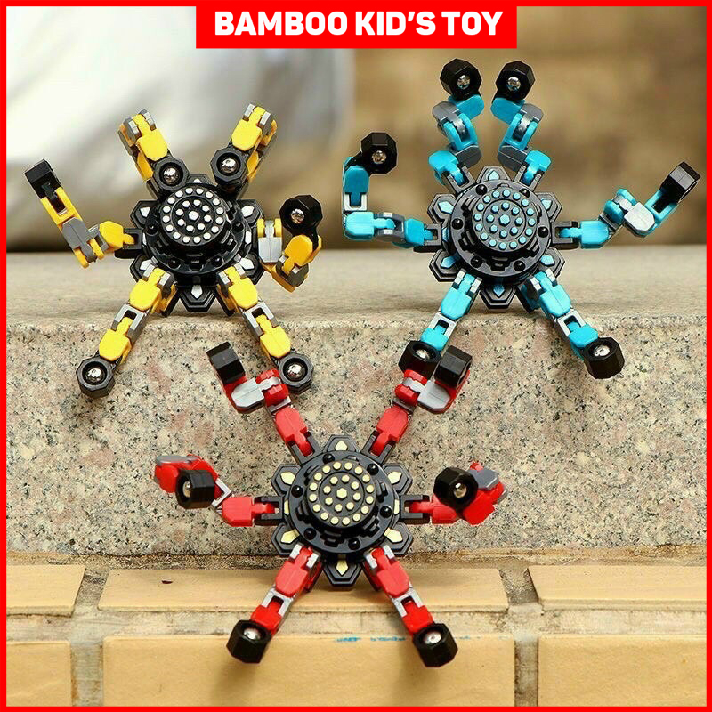 Đồ chơi con quay spinner Robot biến hình giải trí cho bé
