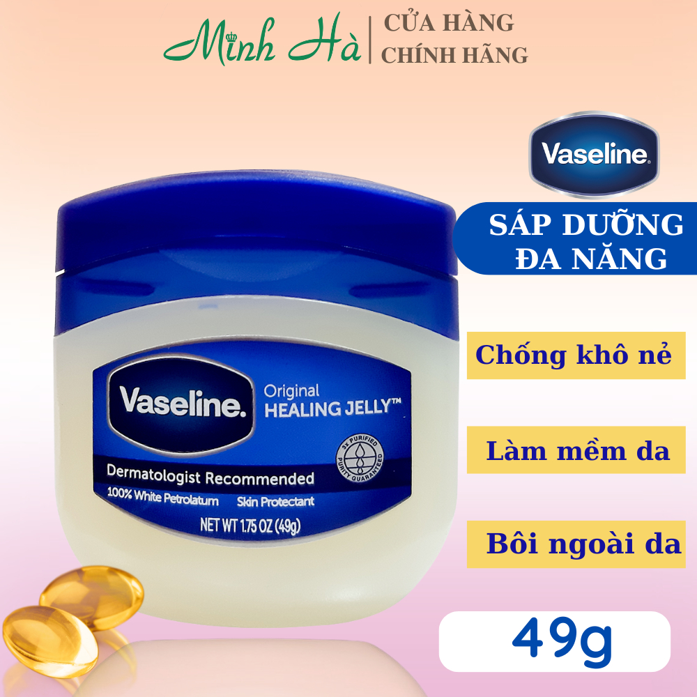 Sáp dưỡng ẩm Vaseline Mỹ 100% Pure Petroleum Jelly Original 49g, 50g, 100g – Đa Năng
