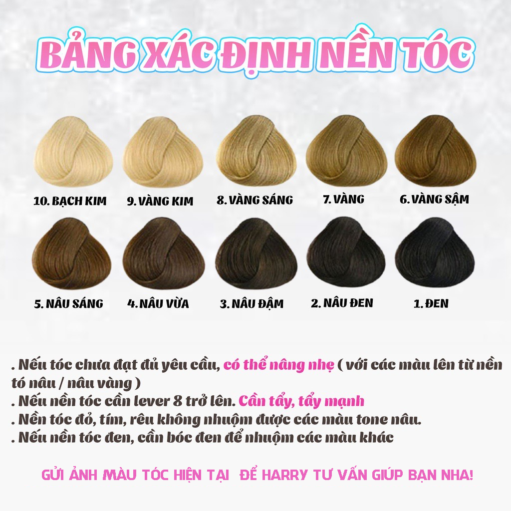 Thuốc nhuộm tóc màu Nâu Tây Ánh Vàng, thuốc nhuộm tóc không cần tẩy, nhuộm tóc tại nhà, tặng oxy + găng tay | HarryColor