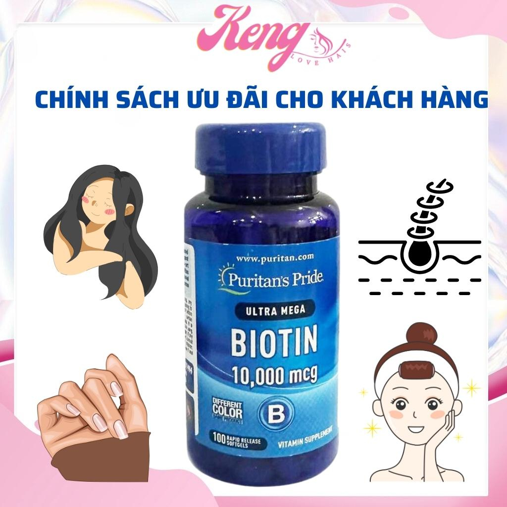Viên uống mọc tóc Puritan’s pride Ultra Mega Biotin 10.000mcg 100 viên Mỹ ngăn rụng tóc | Kenglovehair, Kenglovehairs