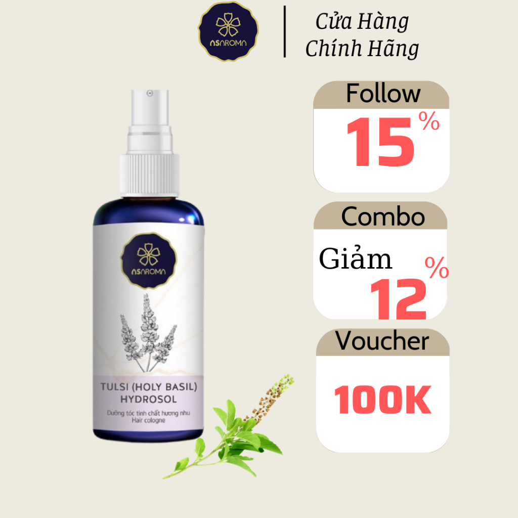 Xịt dưỡng tóc kích thích mọc tóc Asaroma hương nhu chăm sóc phục hồi tóc 100ml