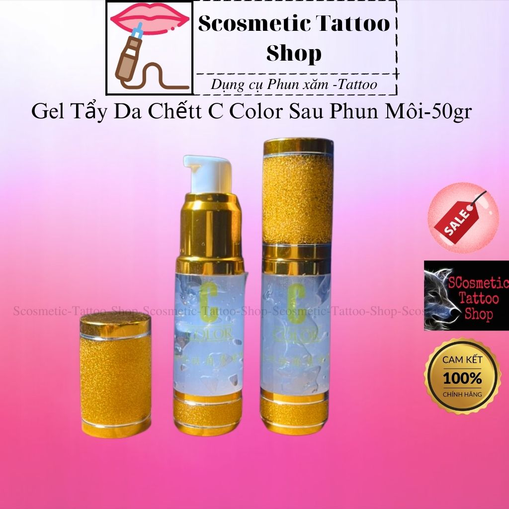 Tẩy da chết phun xăm C collor tẩy sạch tế bào chết cho môi trước khi phun xăm -Dạng Gel 20ml