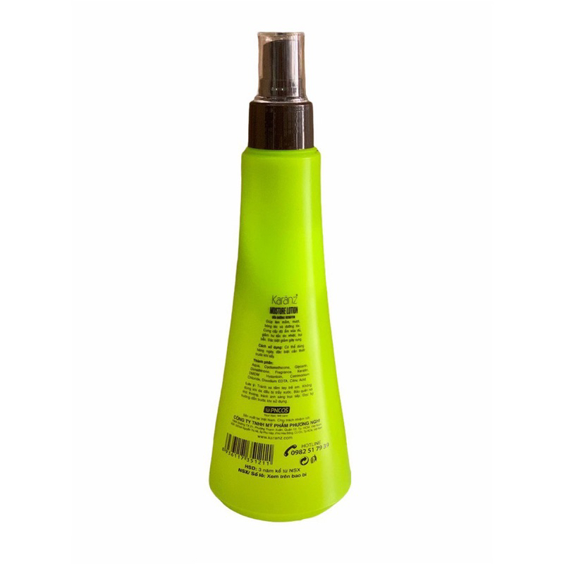 Xịt dưỡng tóc Keratin Kazan 250ml chai màu xanh siêu thơm mềm tóc giá rẻ