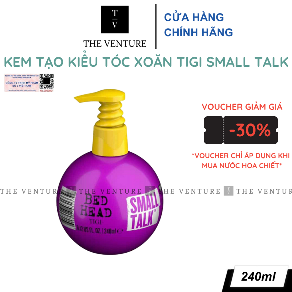 [Bạn mới nhập COSHBM -50% đơn 0Đ] Kem Tạo Nếp Tóc Uốn Tigi Bed Head Small Talk Chính Hãng