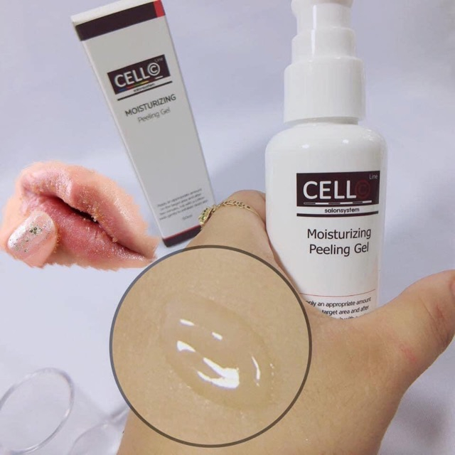 Tẩy tế bào chết môi Cello Hàn Quốc, gel tẩy da chết môi phun xăm lọ 50ml