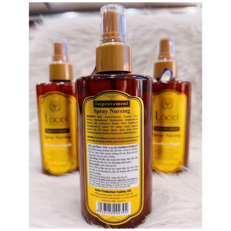 Sữa dưỡng tóc Lacei Improvement 250ml  [Sỉ tận gốc ]- xịt dưỡng tóc lacei nâu 250ml