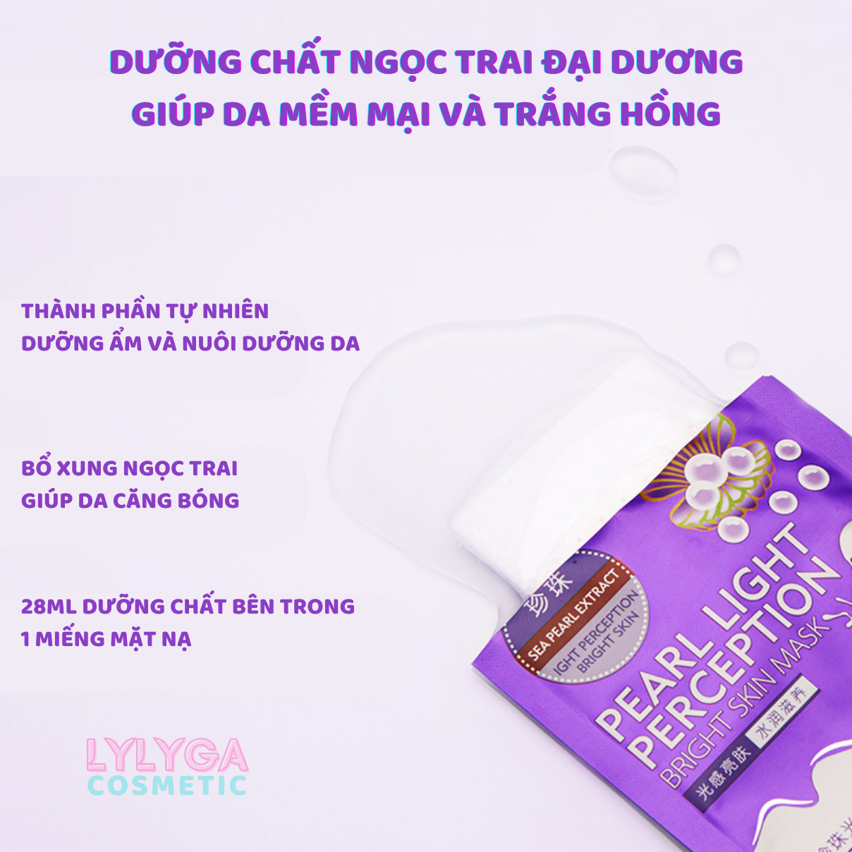 Mặt nạ dưỡng ẩm trắng da mặt HA Maycreate Mask 1 miếng mặt nạ giấy cấp ẩm dưỡng sáng da Nội địa Trung MN02